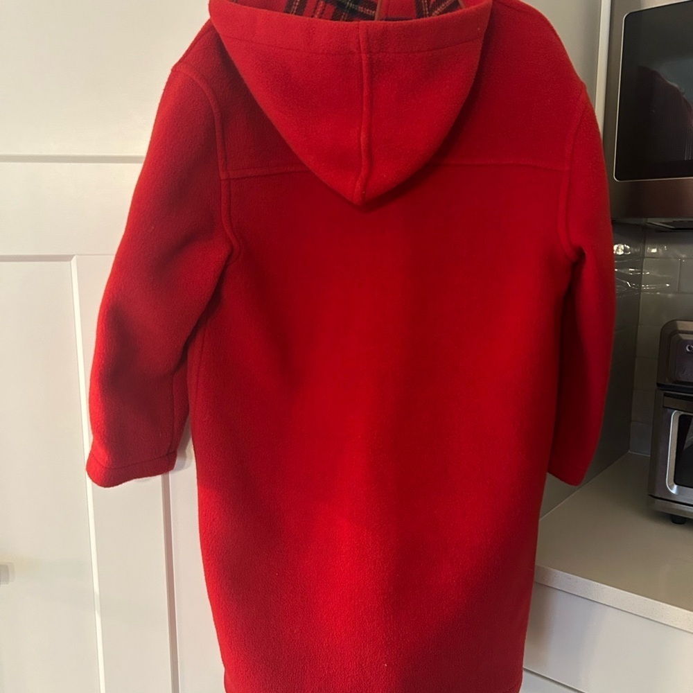 Burberry blue label vintage Red Hooded duffle coat- wool - Picture 10 of 13